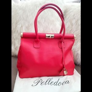 Genuine leather Italian shoulder bag